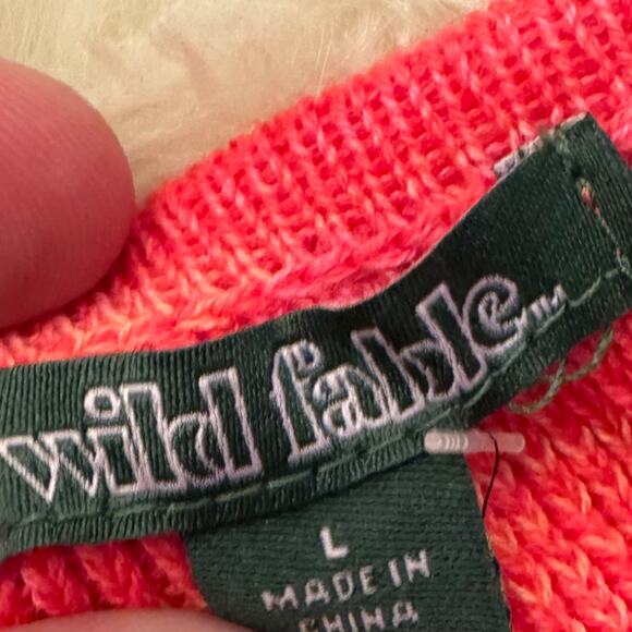 Wild Fable Pink Space Dye Sweater Knit Halter Dress Large NWT - Picture 7 of 13